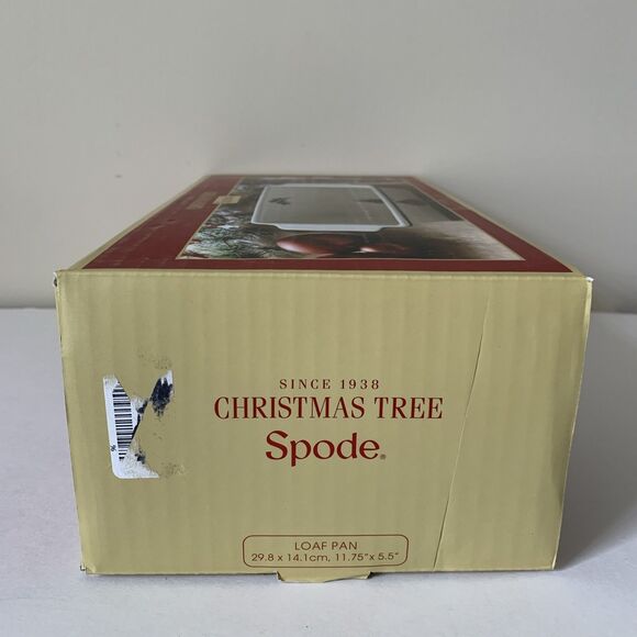 Spode Christmas Tree Loaf Pan 11.75 x 5.5 New In Box - Picture 14 of 14